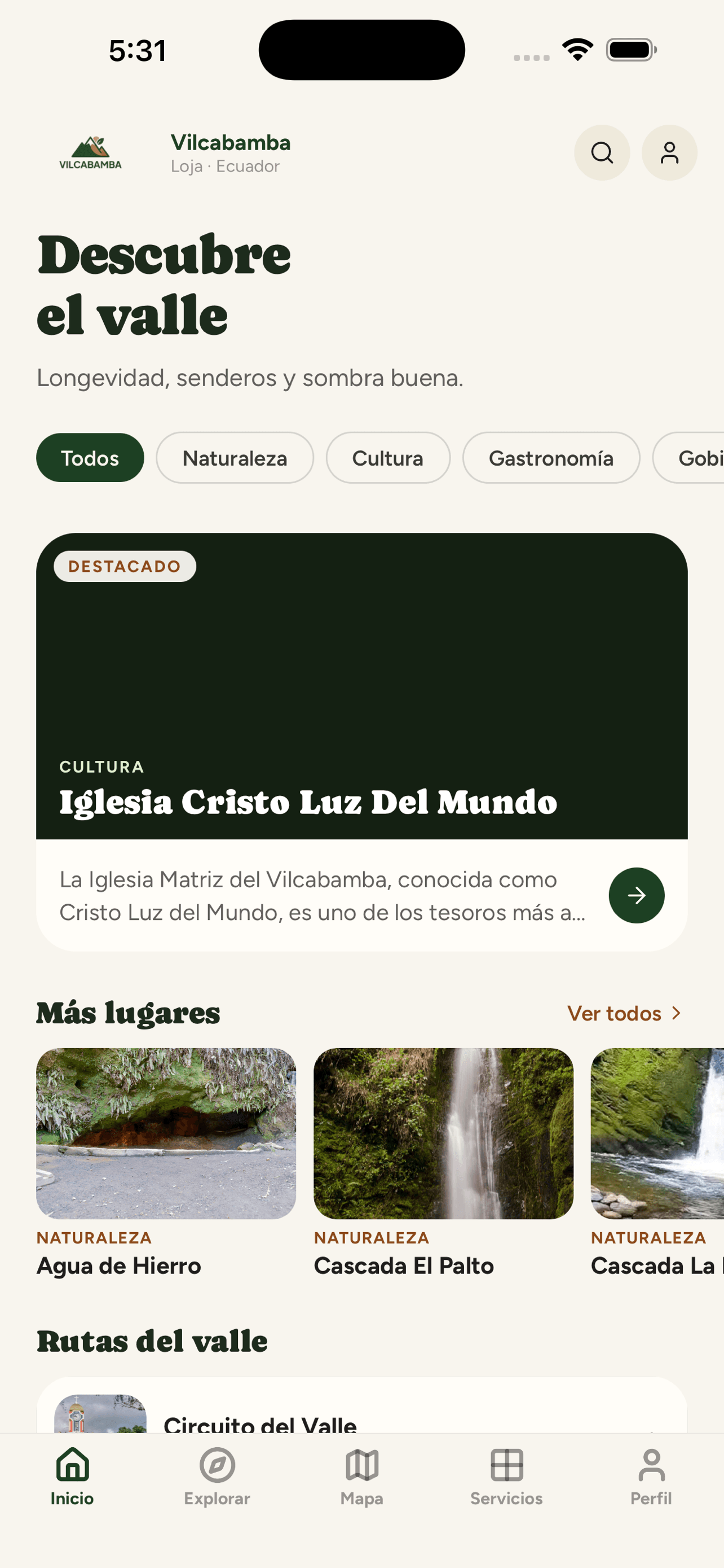 Pantalla Mapa